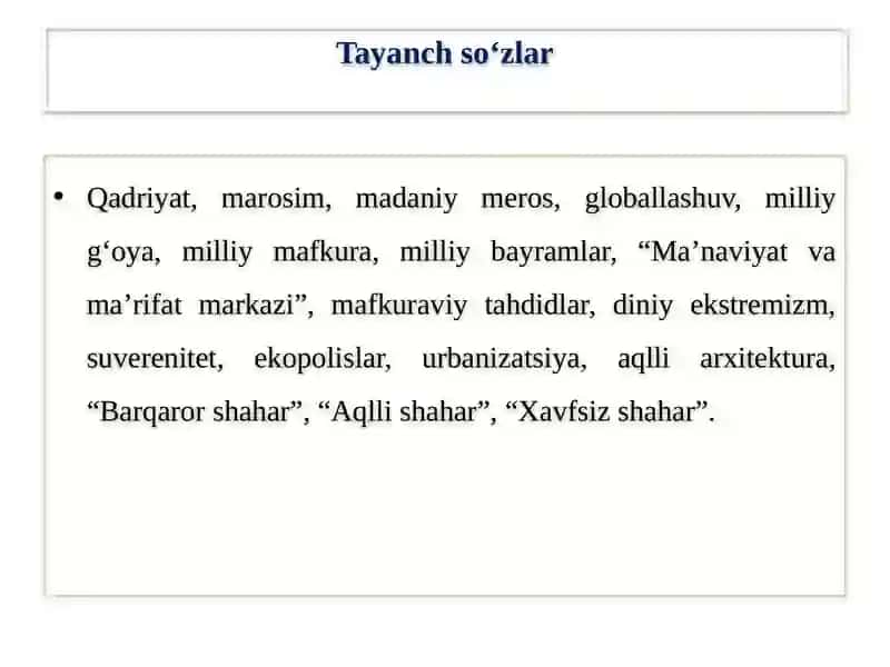 MUSTAQILLIK YILLARIDA O‘ZBEKISTONDAGI MAʼNAVIY VA MADANIY TARAQQIYOT. 3