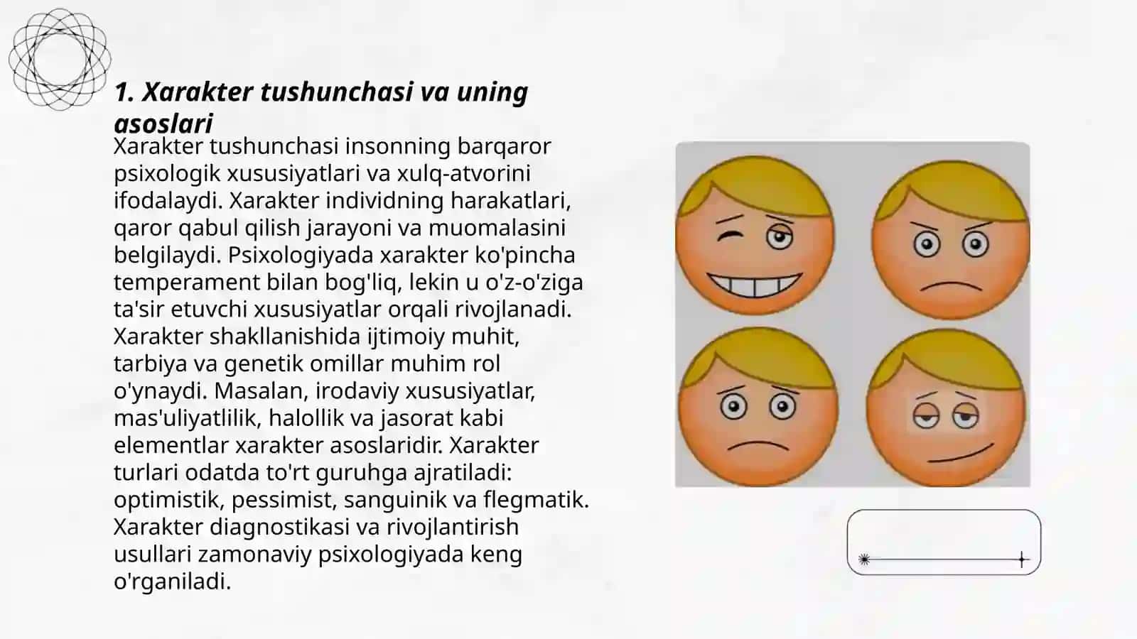 Xarakter tiplari va klassifikatsiyasi 3