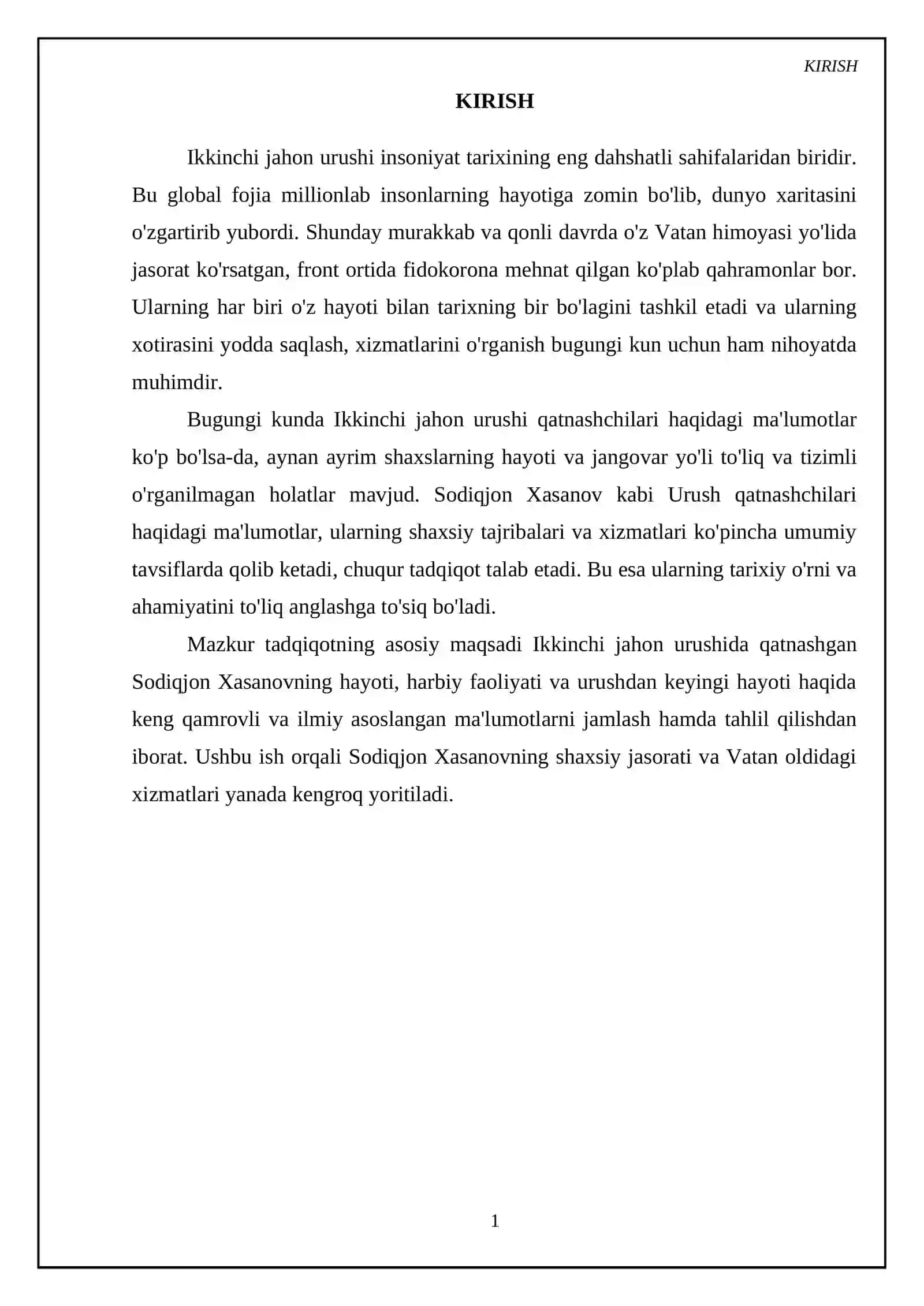Ikkinchi jahon urushida qatnashgan Sodiqjon Xasanov xaqida malumot 3