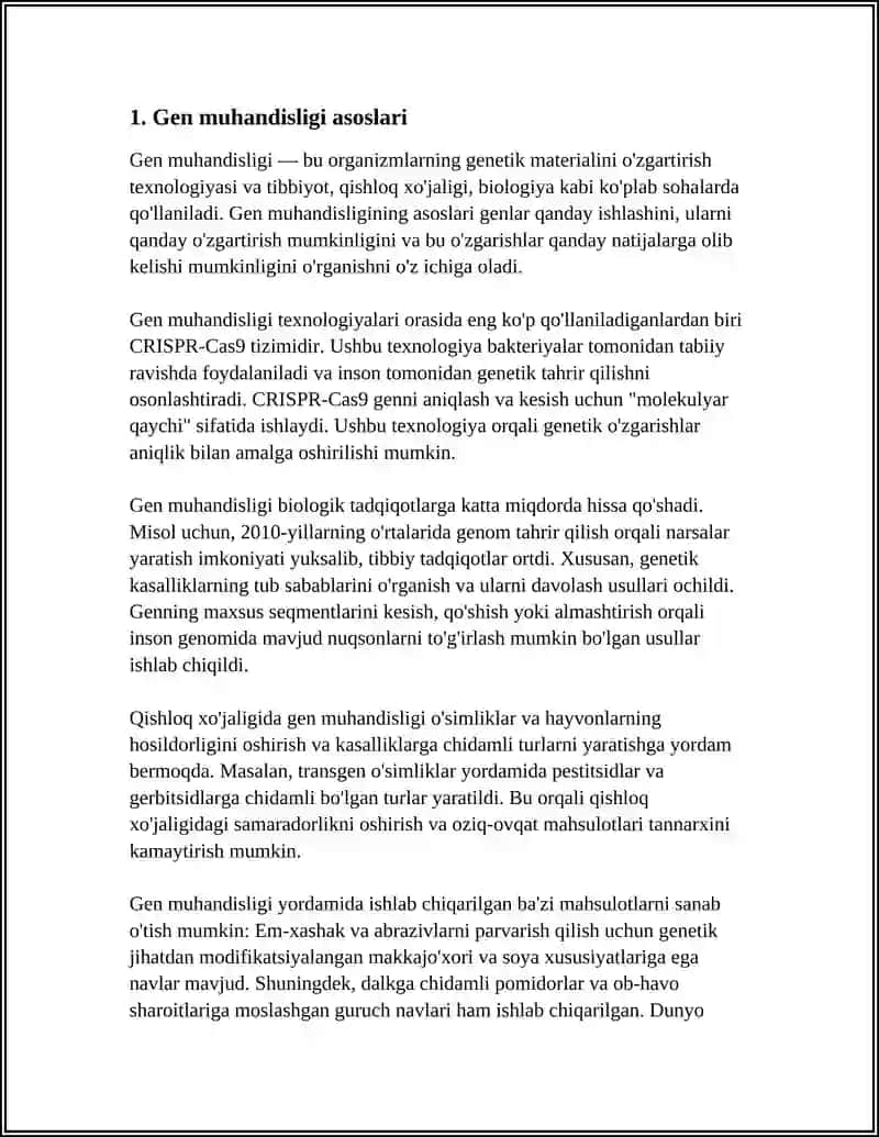 GEN MUHANDISLIGI YORDAMIDA NOYOB OQSILLARNI SINTEZLASH 3