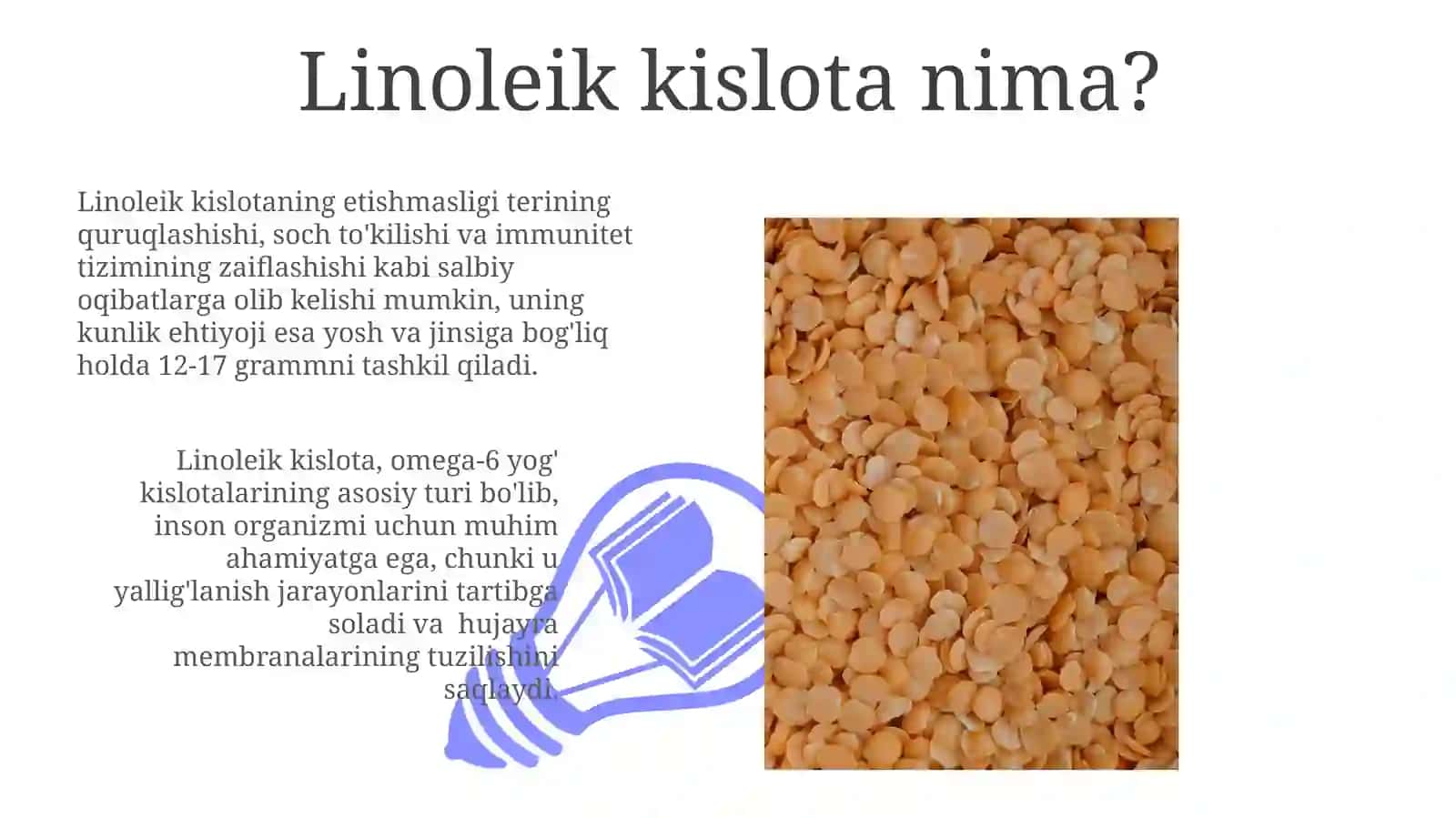 Linoleik kislotaning sog'liq uchun foydalari 3