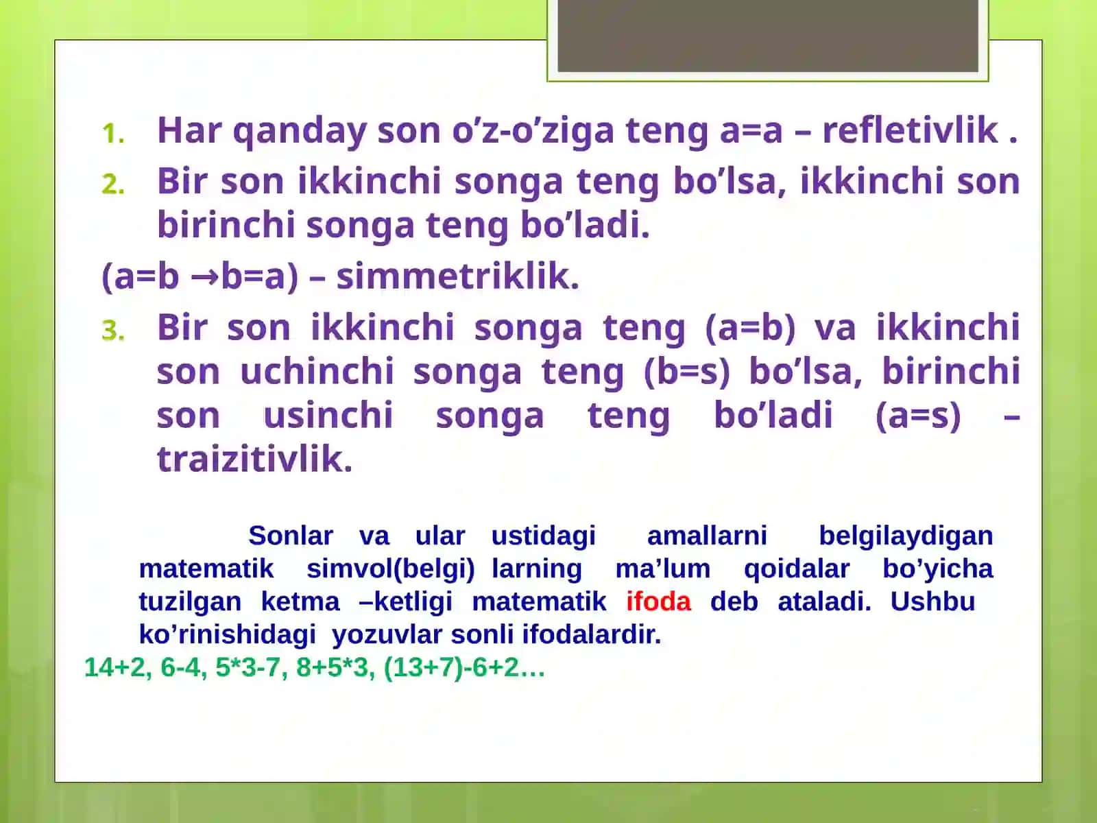 Tenglama va uni yechishga oʻrgatish usullari 3