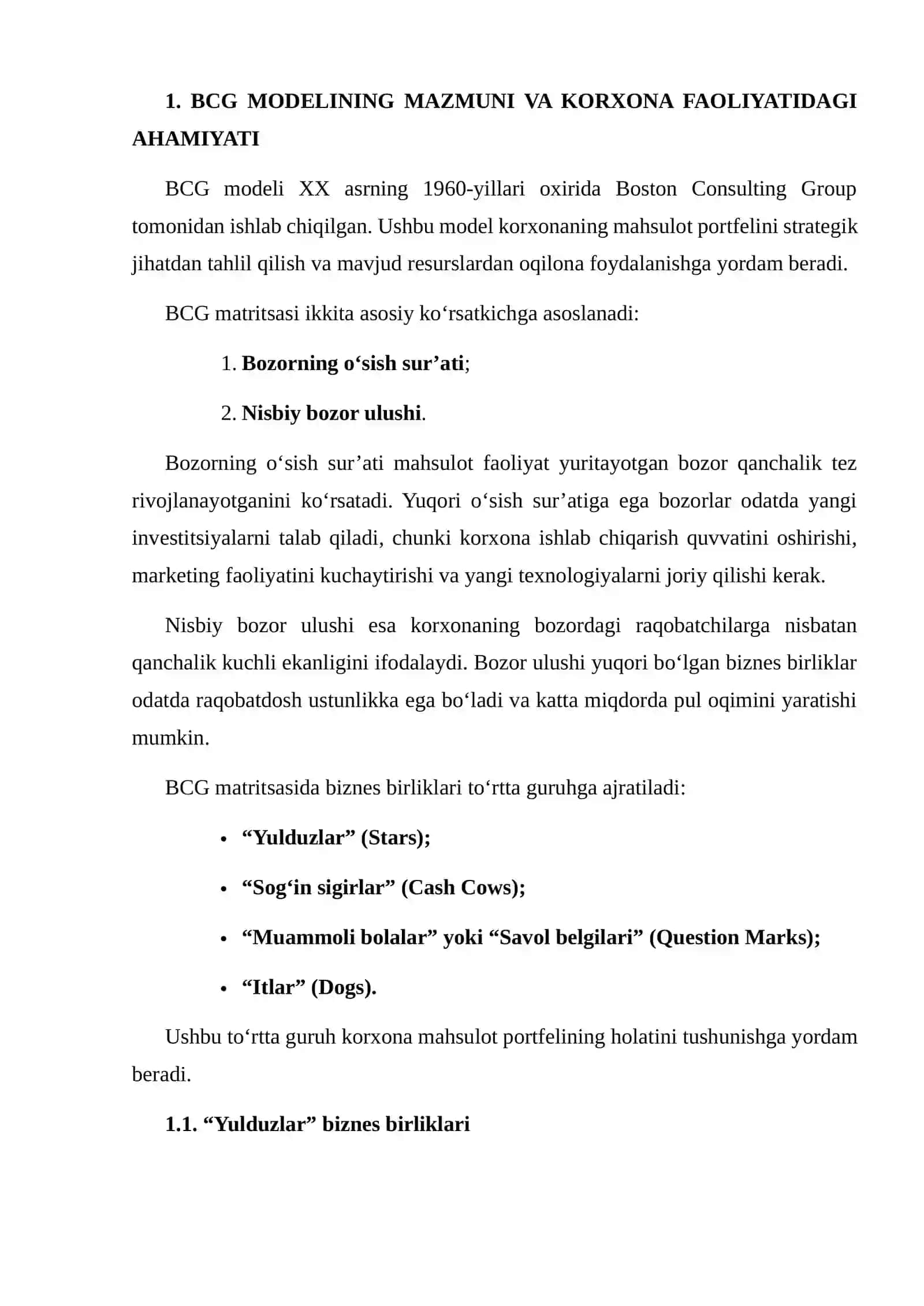 BCG MODELI ASOSIDA KORXONANI BAHOLASH 3
