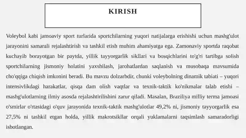 Mavzu: Yillik tayyorgarlik sikllari va bosqichlarini rejalashtirish va tashkil qilish 3