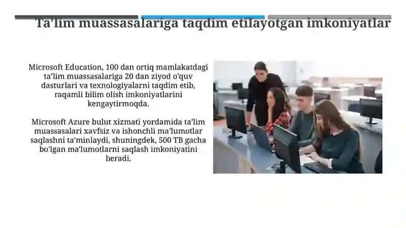 Microsoft Ta'lim Xizmatlari 3