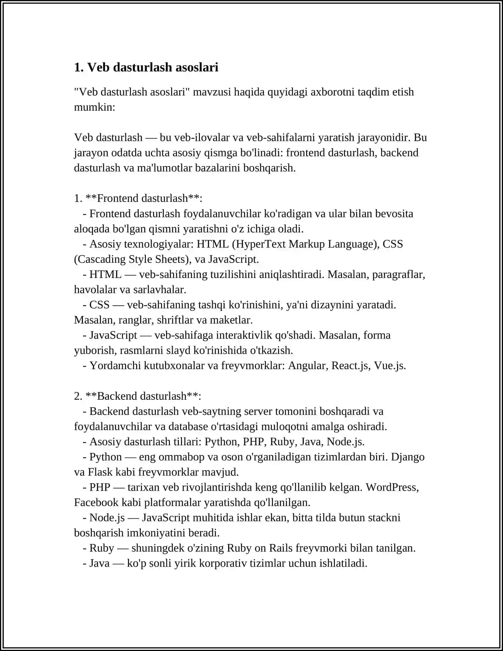 INTERNET TIZIMIDA SOHAGA OID DASTUR VA ILOVALAR BILAN ISHLASH YO'LLARI 3