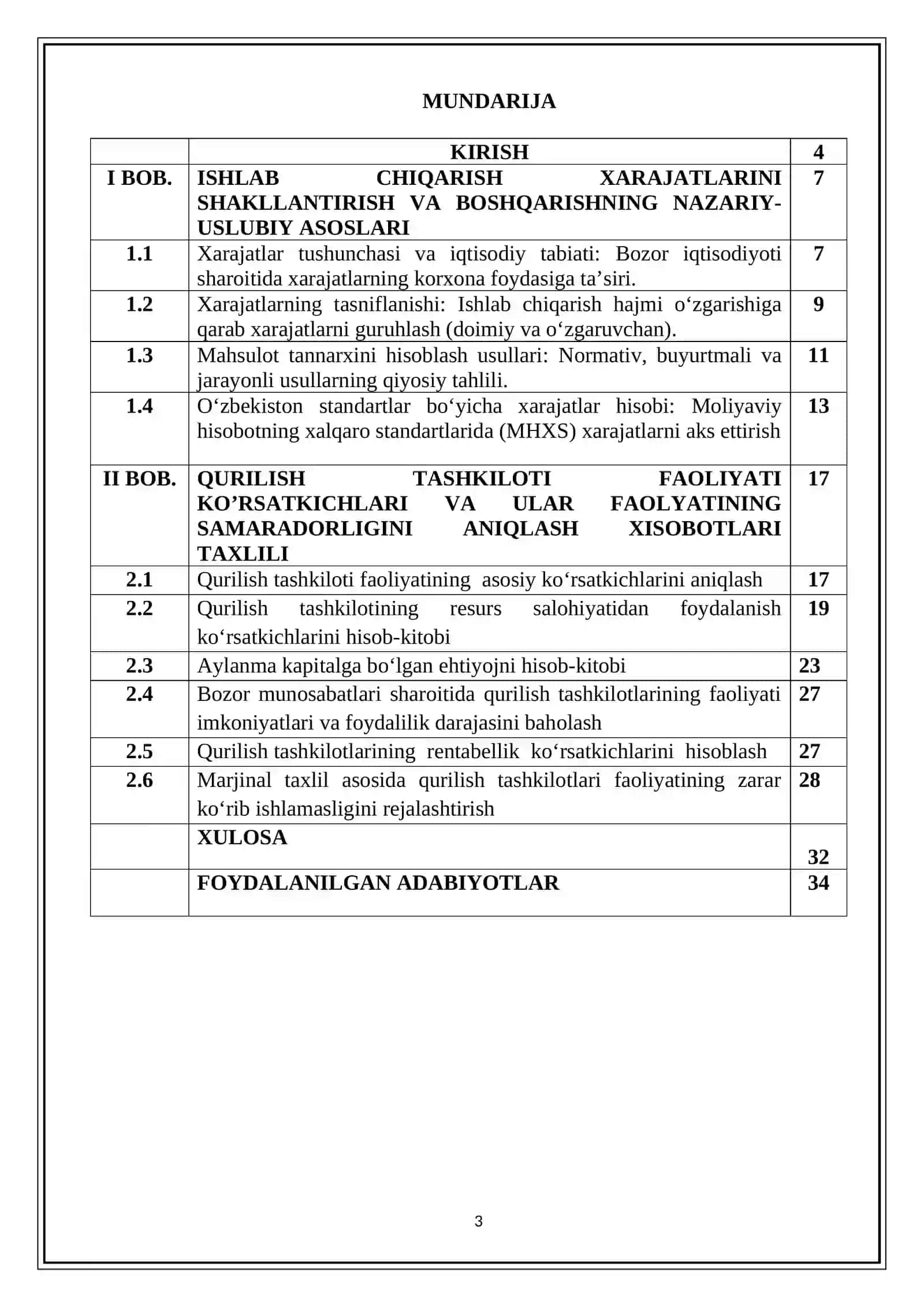 Ishlab chiqarish xarajatlarini taxlil qilish 3