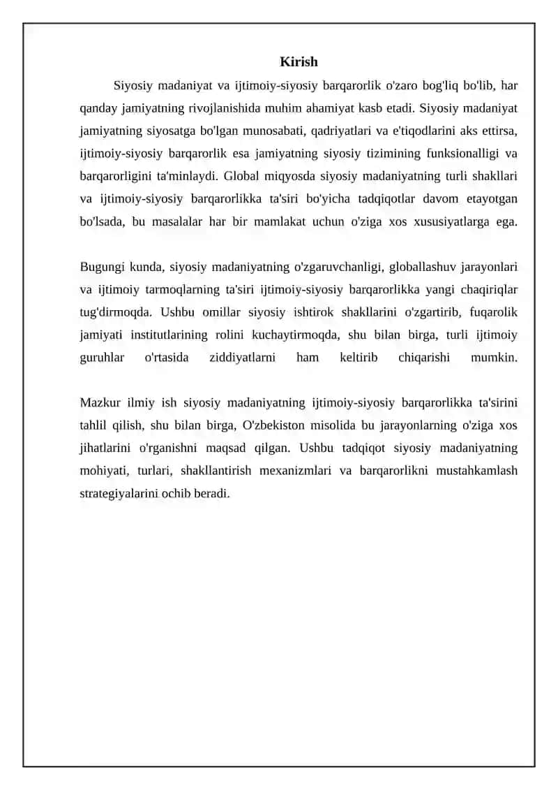 Siyosiy madaniyat va ijtimoiy-siyosiy barqarorlik 3