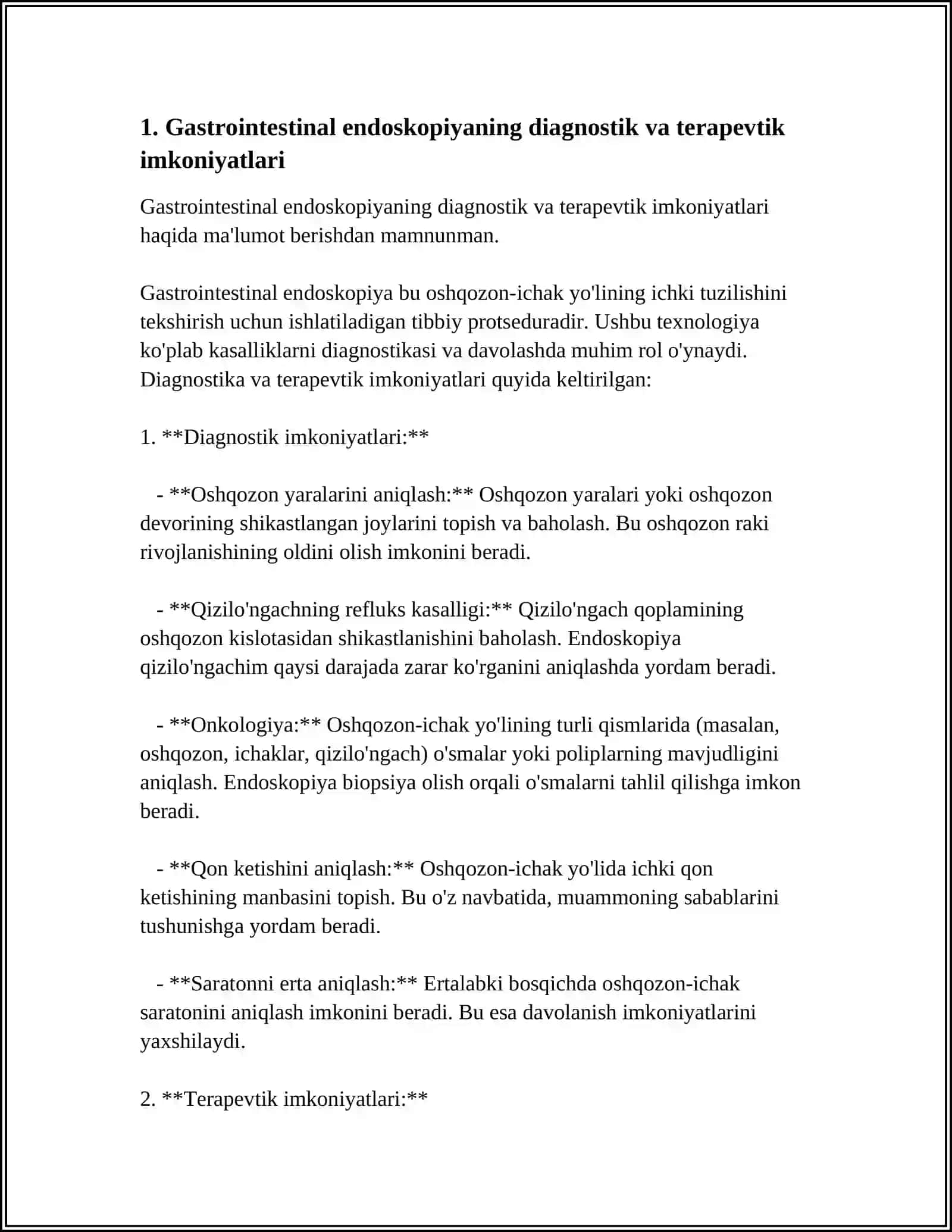 TIBBIYOTDA ENDOSKOPIK USULLARNING QO'LLANISHI,LAZERNING TIBBIYOTDA QO'LLANISHI 3
