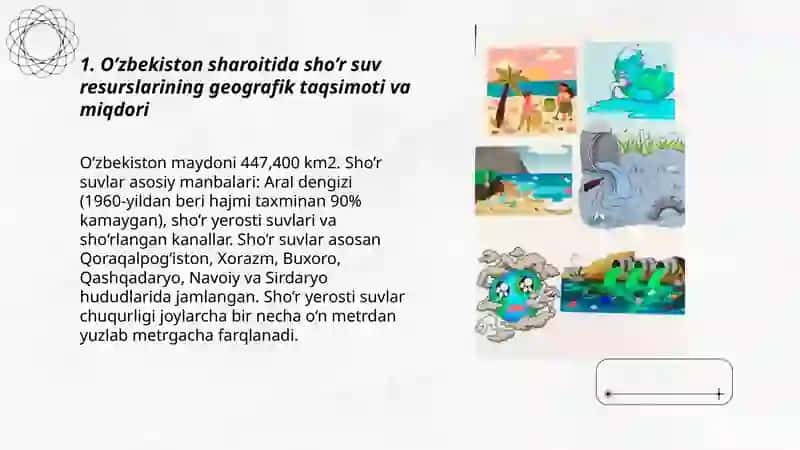 O’zbekiston sharoitida sho’r suvlani chuchuklashtirish g’oyasini yaratish 3
