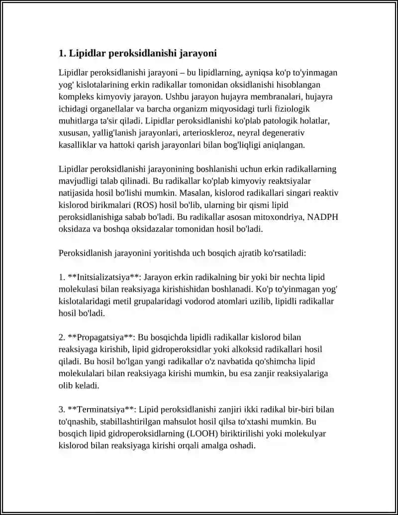 Lipidlar peroksidlanishi va hujayra shikastlanishi 3