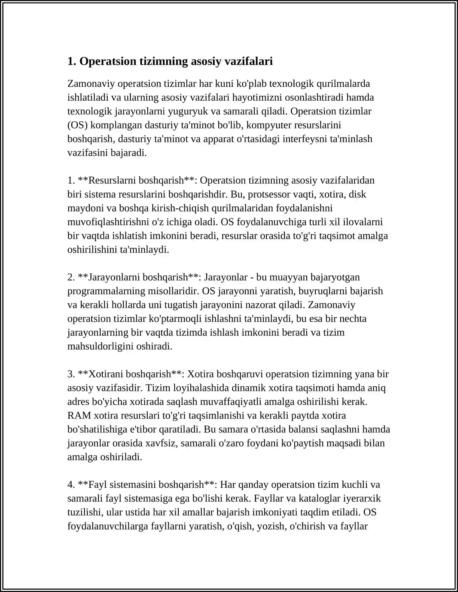 ZAMONAVIY OPERATSION TIZIMLAR VA ULARNING VAZIFALARI 3