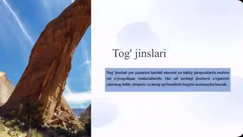 og‘ jinslari. Magmatik va metamorfik tog‘ jinslari 3