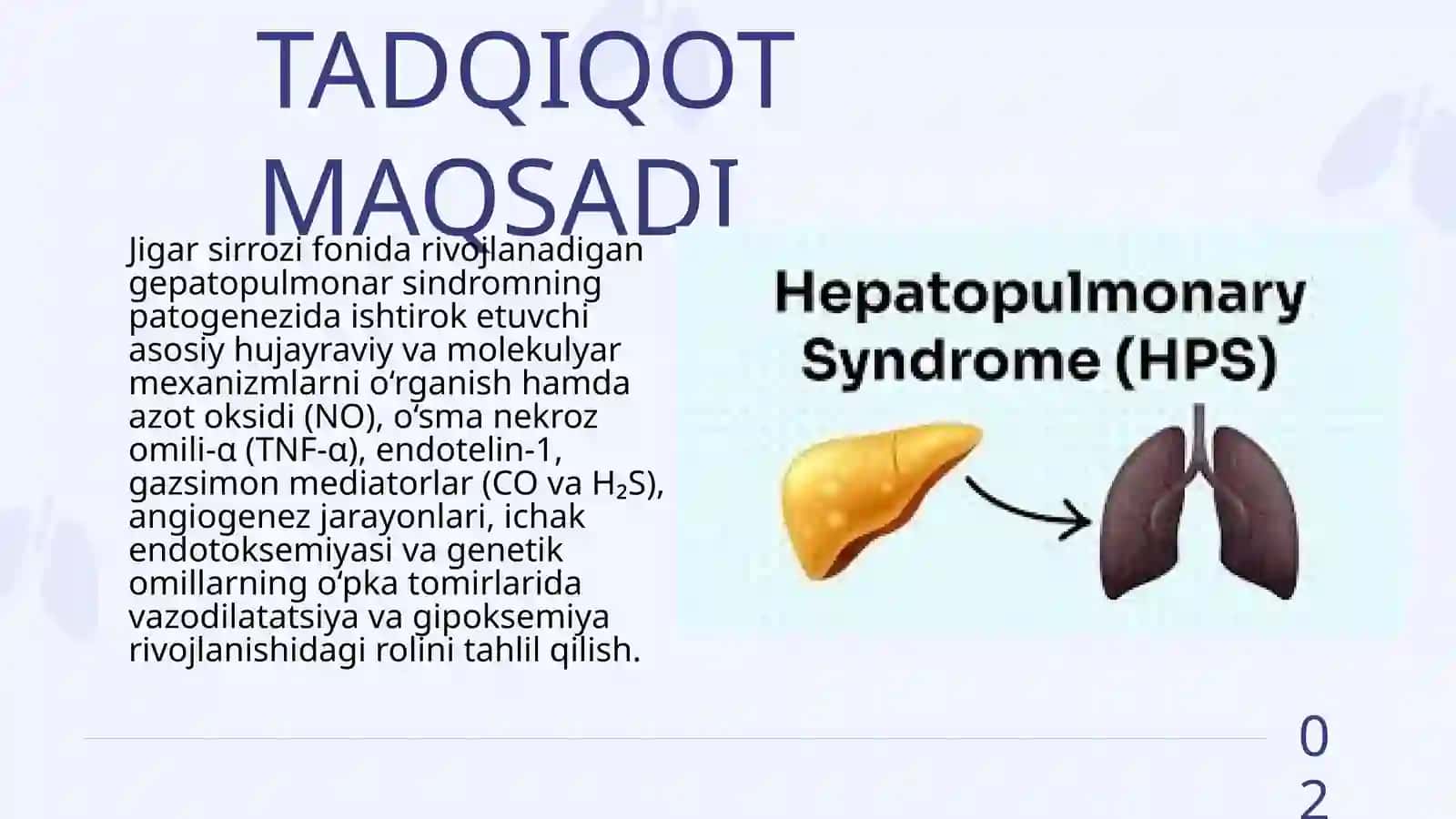 JIGAR SIRROZIDA GEPATOPULMONAR SINDROM RIVOJLANISHINING HUJAYRAVIY-MOLEKULYAR MEXANIZMLARI 3