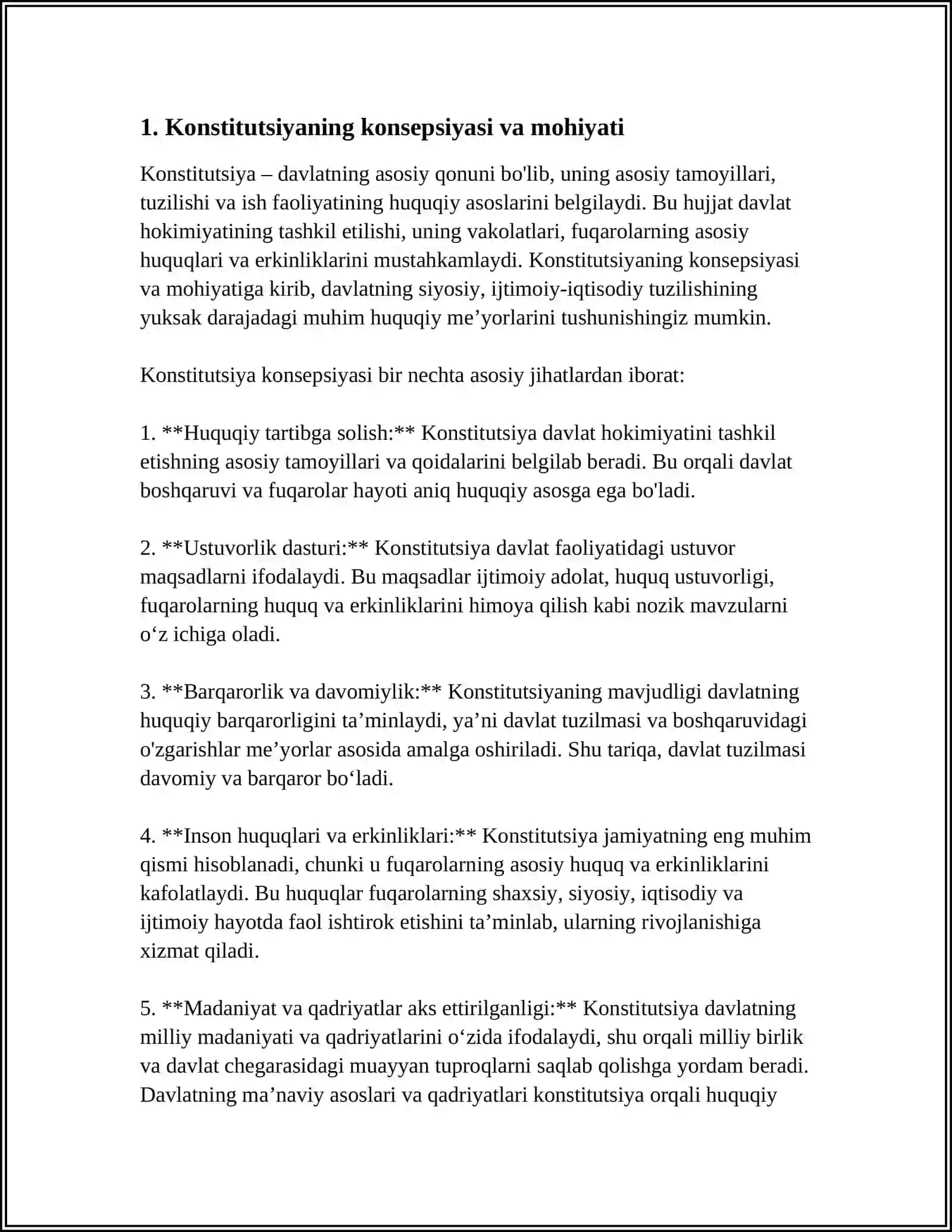 MUSTAQIL ISH Mavzu: KONSTITUTSIYAVIY HUQUQ. HUQUQ TARMOG'I SIFATIDA 3