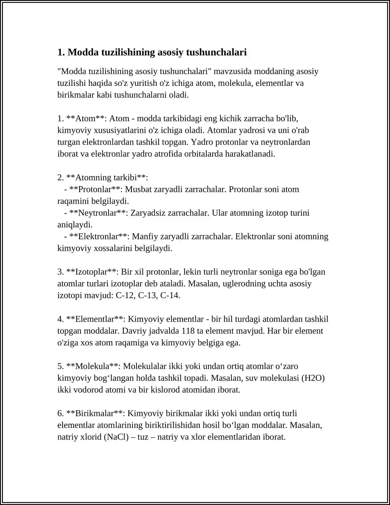 MODDA TUZILISHI. VALENT BOG'LAR VA MOLEKULYAR ORBITALLAR USULI 3
