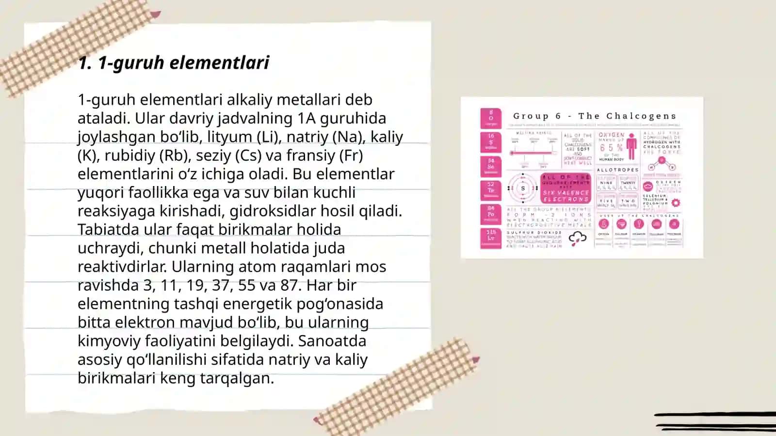 1-2- guruhning S-elementlari 3