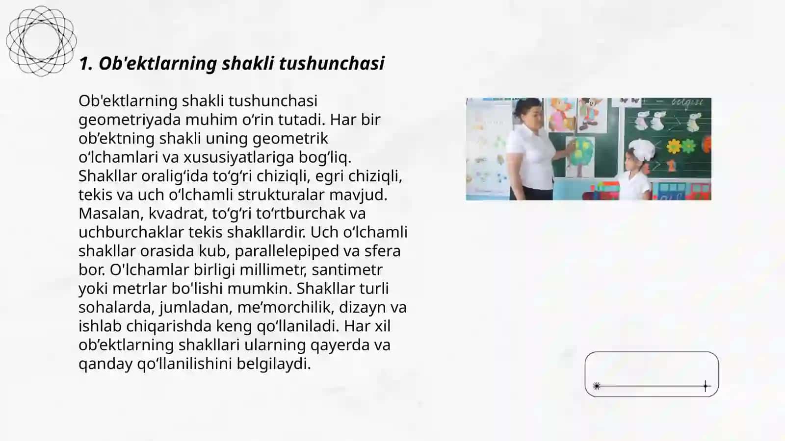 Maktabgacha yoshdagi bolalar tamonidan obekitlarning shakli haqidagi g'oyalarni o'zlashtirilishi 3