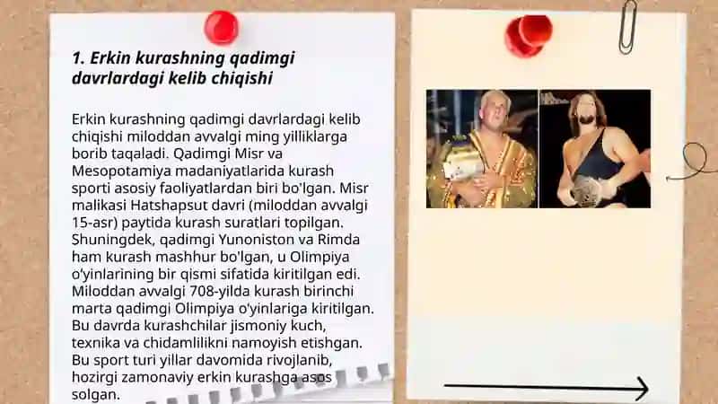 Erkin kurashning kelib chiqishi tarixi 3