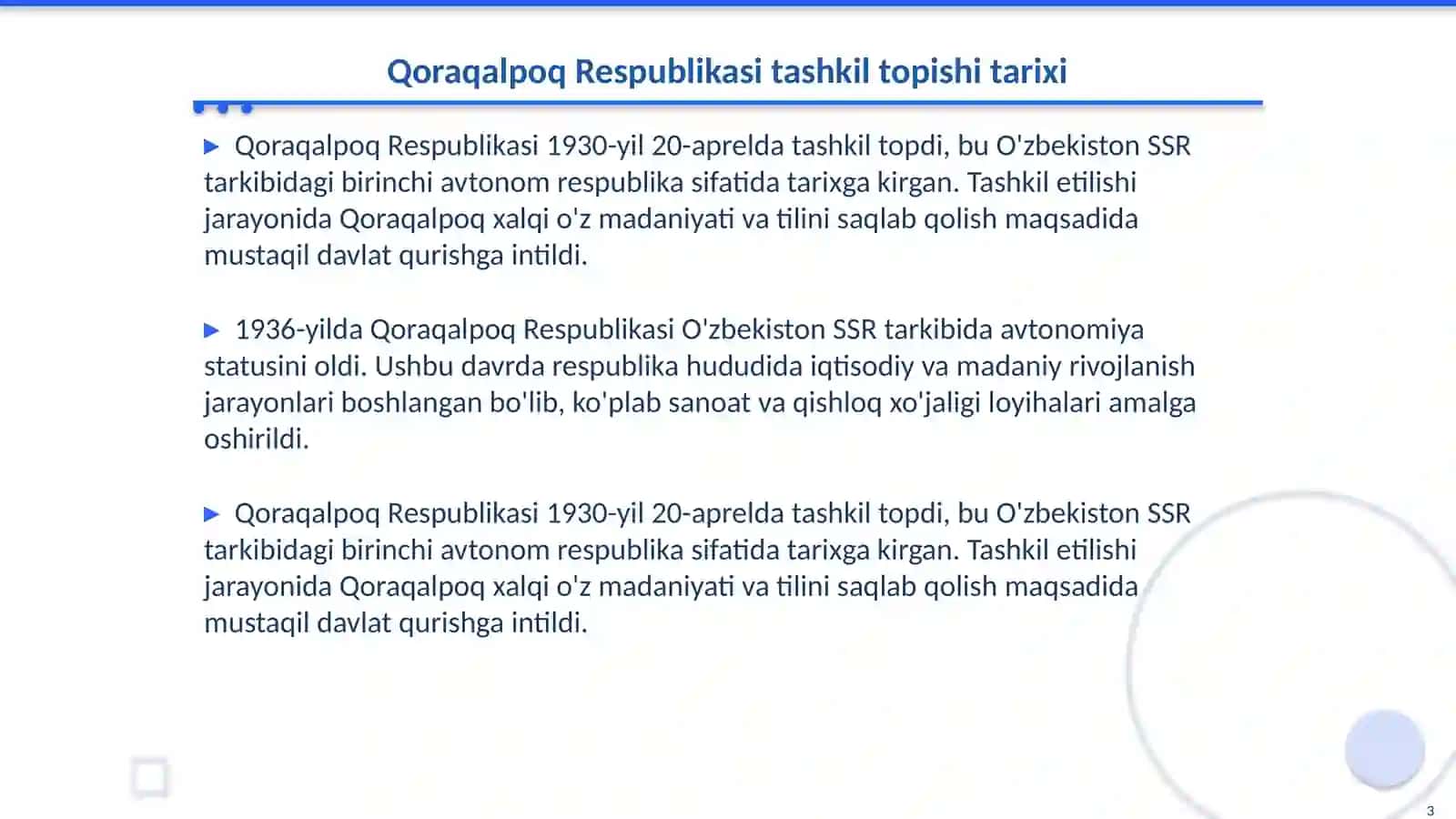 Qoraqalpoq Respublikasi tashkil topishi va hududi 3
