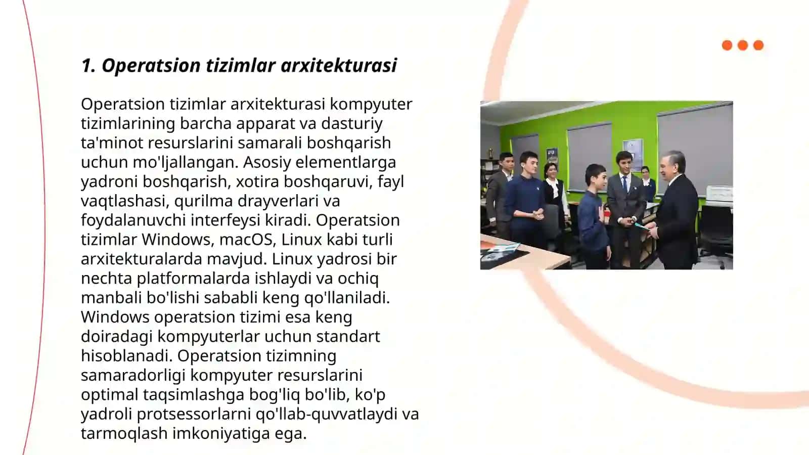 Zamonaviy operatsion tizimlar 3