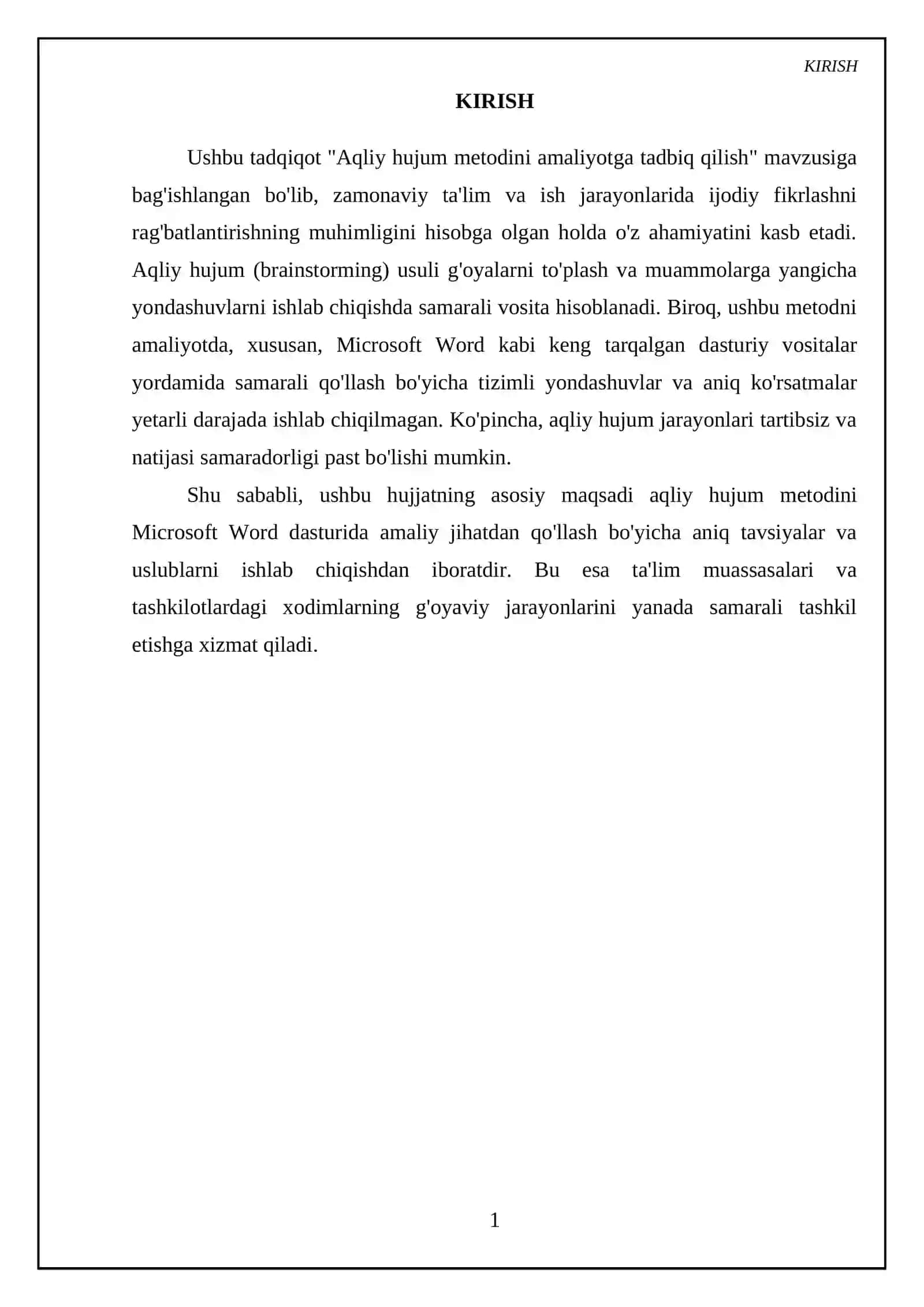 Aqliy hujum metodini amaliyotga tadbiq qilish word shaklida 3