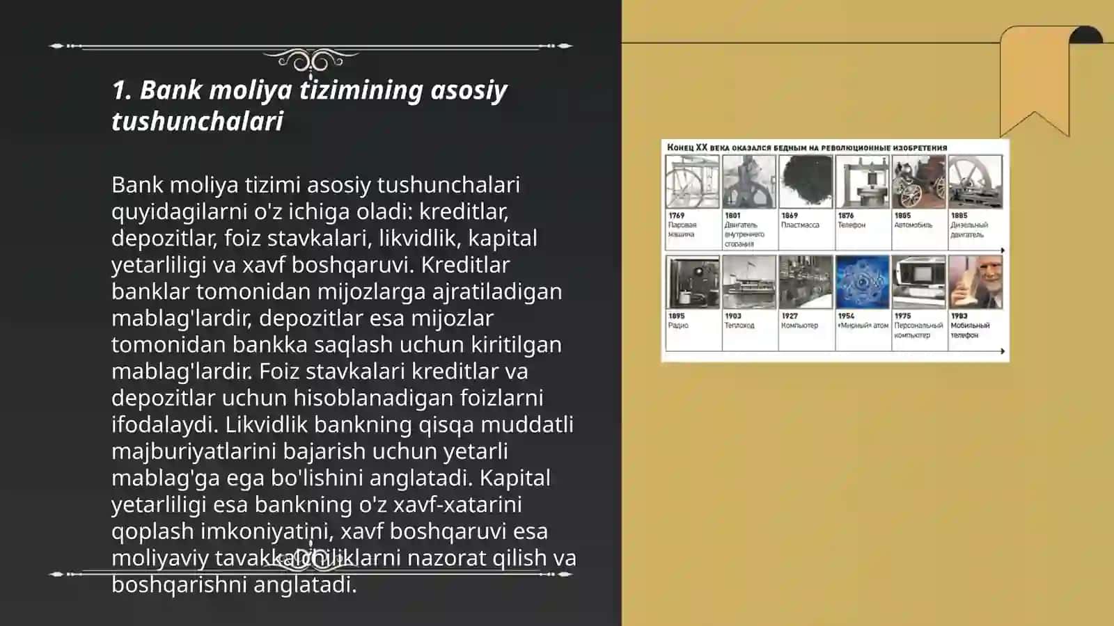 Bank moliya tizimi uning tarkib elementlari 3