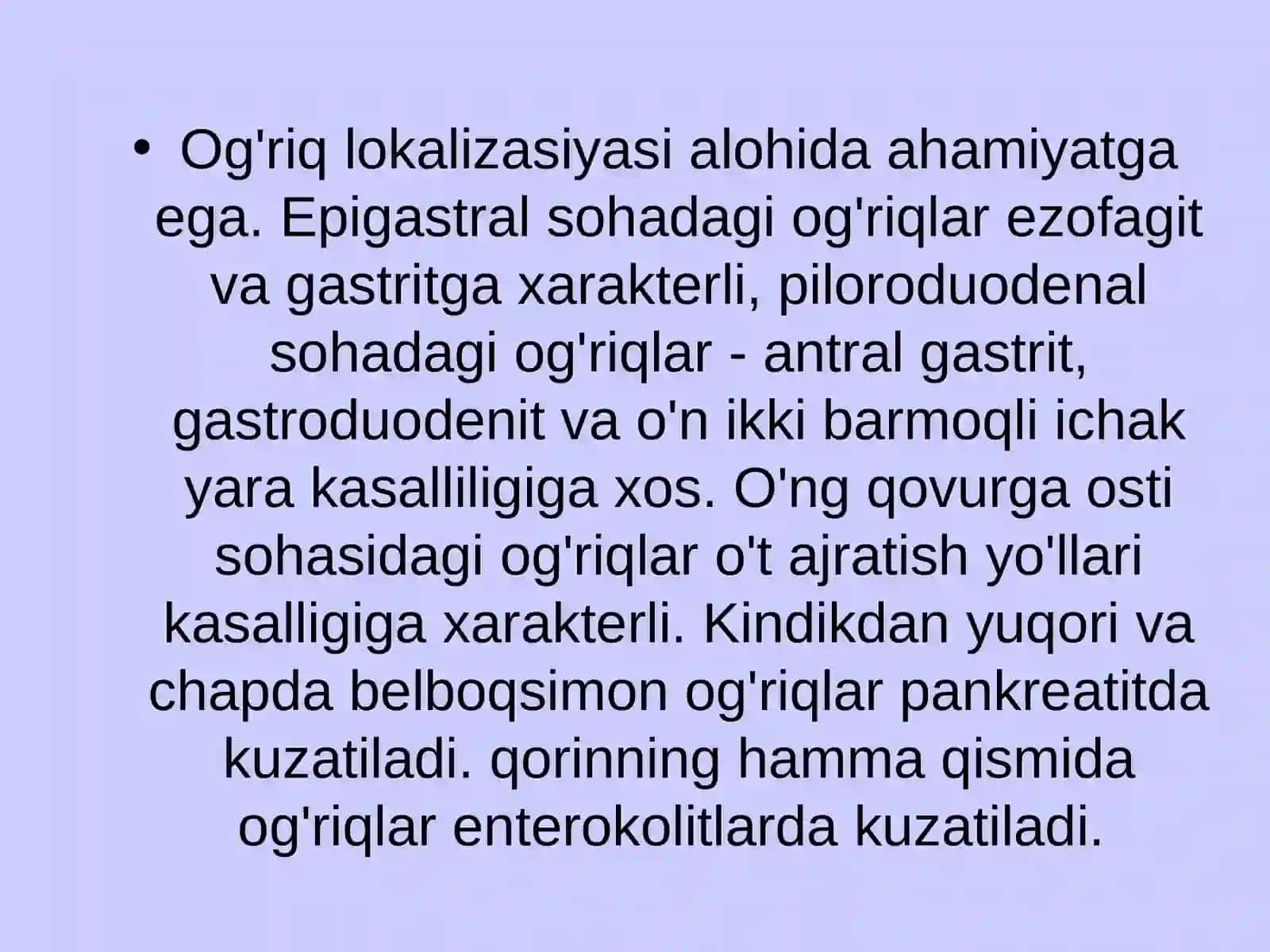 Bolalarda Oshqozon va O'n Ikki Barmoq Ichak Yara Kasalligiga 3