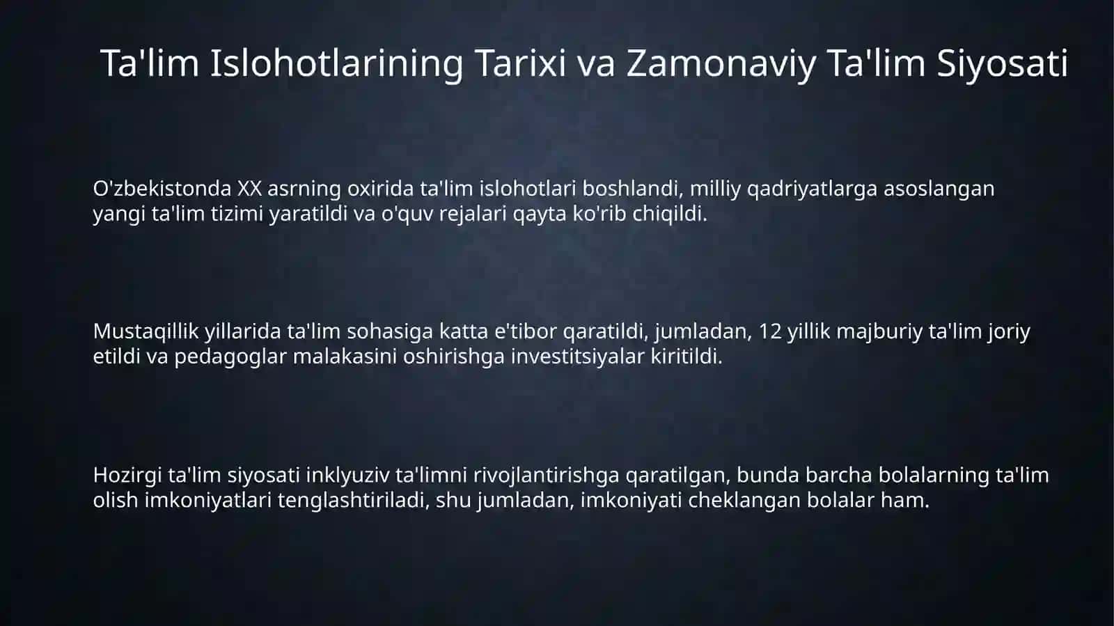 O‘zbekistonda ta’lim islohotlari va pedagogika fani 3