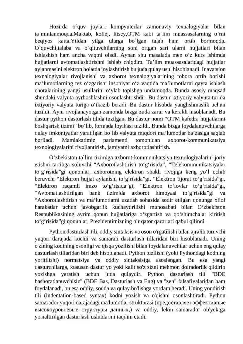 OTM kafedrasi xujjatlarini boshqarish tizimi 3