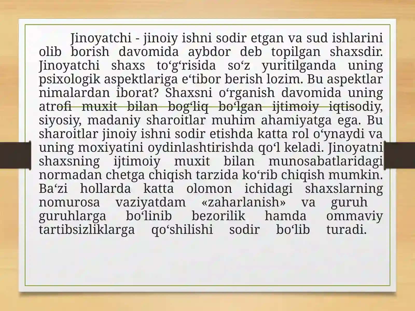 Jinоуаtchi shаxsning рsixоlоgik tаxlili vа xususiуаtlаrni о’rgаnish 3
