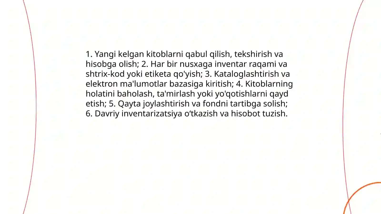 Kutubxona xodimining vazifalari 3