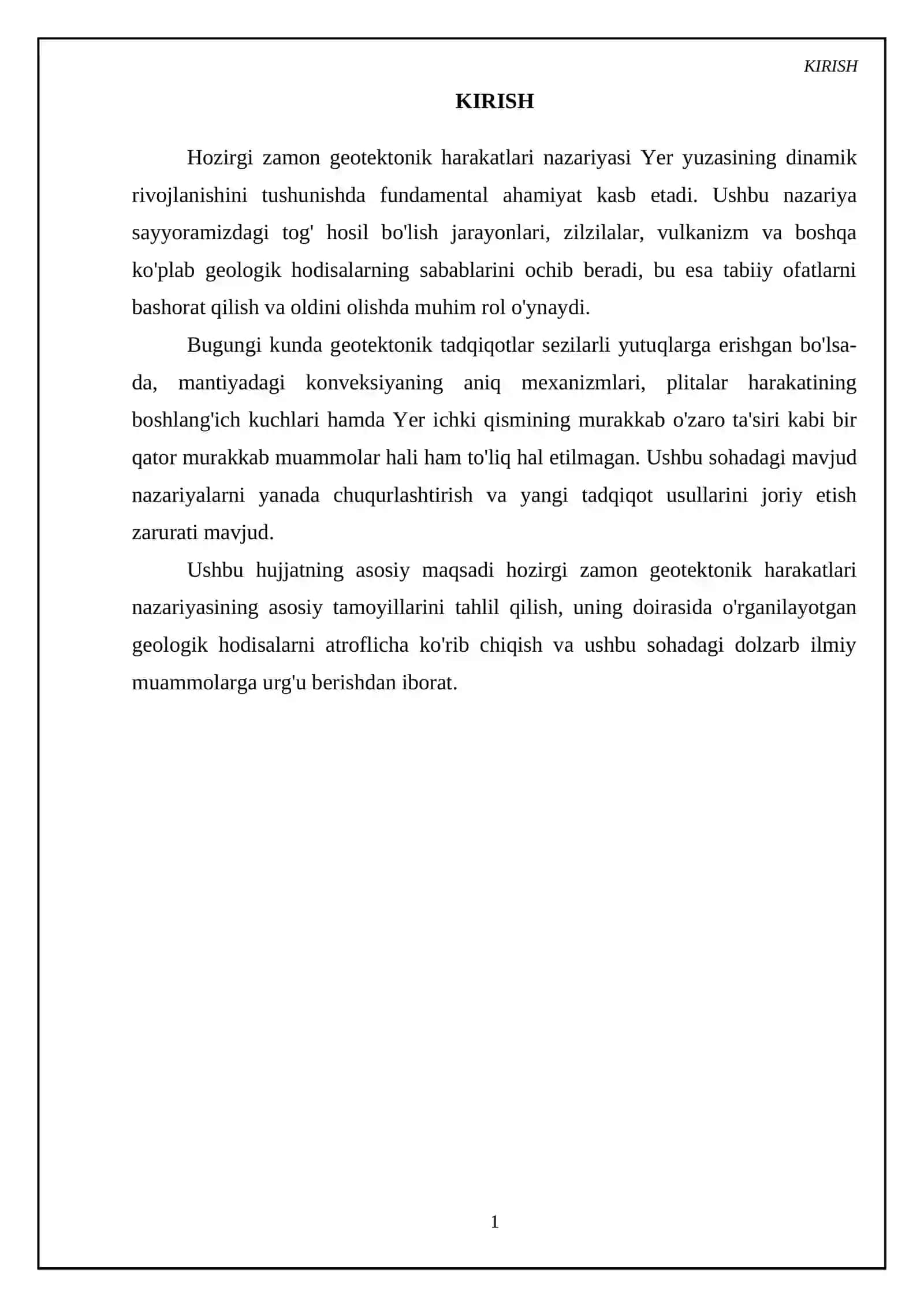 Hozirgi zamon geotektonik harakatlari nazariyasi va uning hodisalari 3