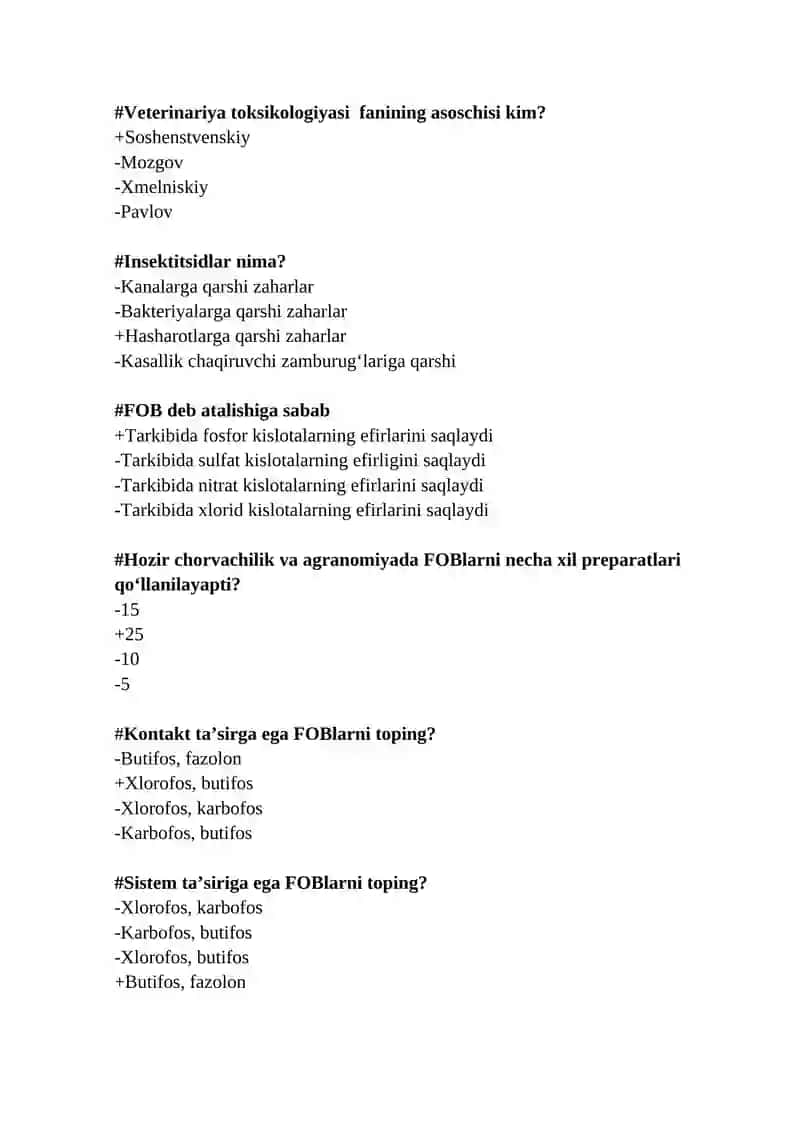 Toksikologiya fanining vazifasi 3