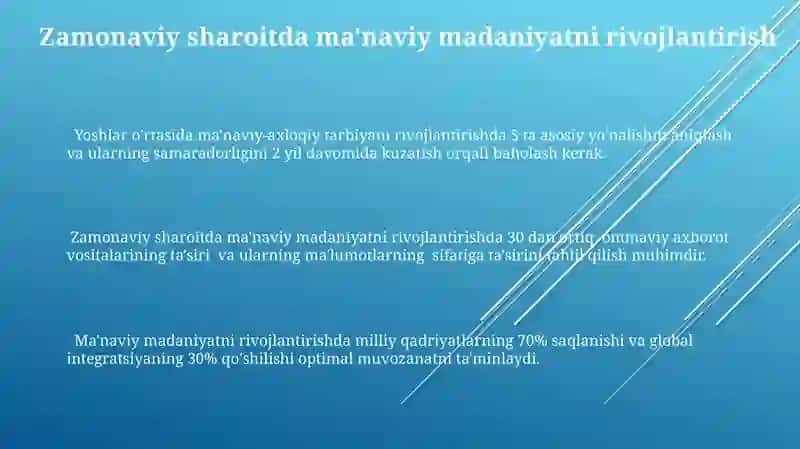 Muloqot asosida ma'naviy ma'daniyatni shakillantirish mezonlari va omillari 3