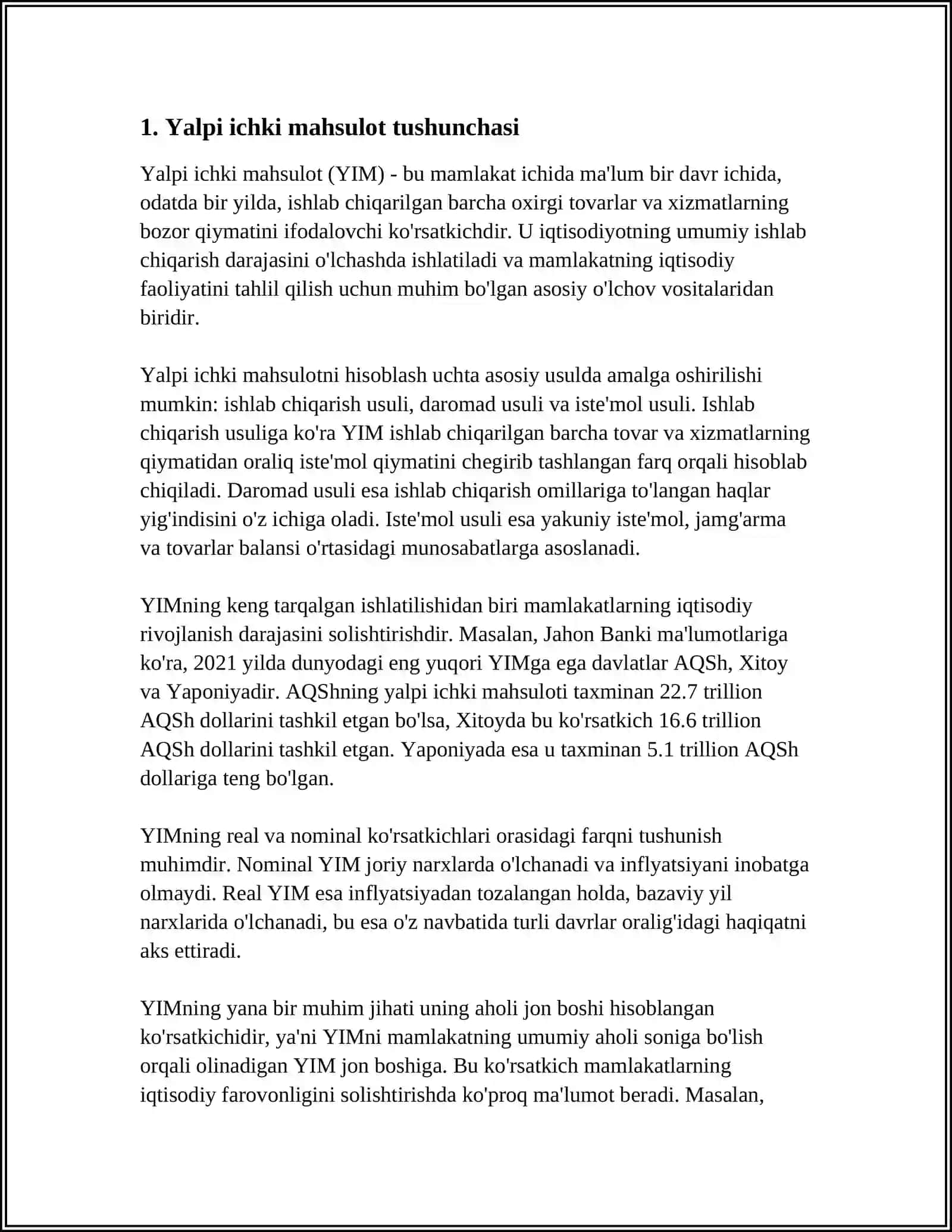MAMLAKATNING YALPI ICHKI (MILLIY) MAXSULOTI DAVLAT BUDJETI ORQALI TAQSIMLANAGANDA QANDAY BOSQICHLARNI BOSOB O'TADI 3