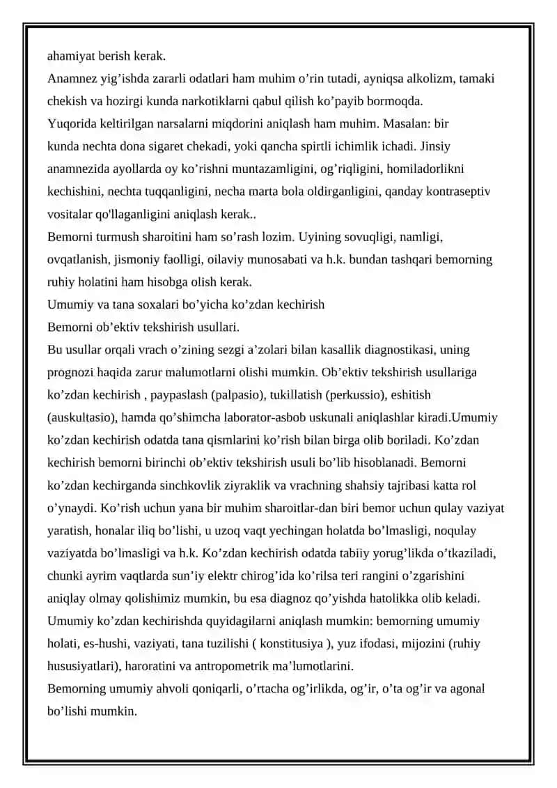 BEMORLARNNI KLINIK NEVROLOGIK TEKSHIRISH USULLARI 3