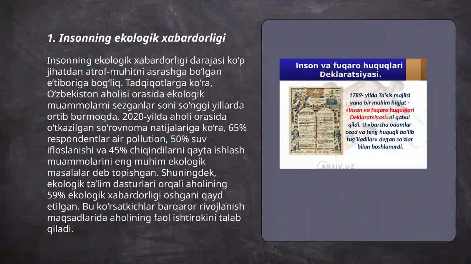 Inson va tabiat o'rtasidagi o'zaro munosabatlar 3