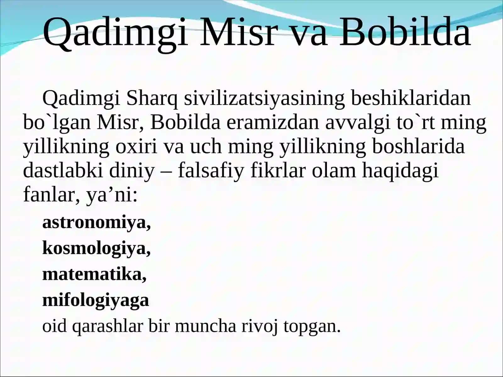 Sharq va G‘arb falsafasining vujudga kelishi, rivojlanish tarixi 3
