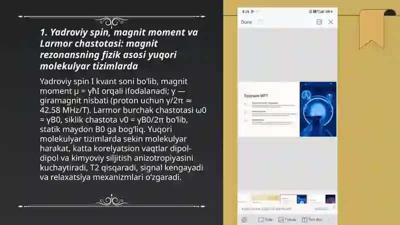 Magnit rezonans tomografiyaning fizik asoslari 3