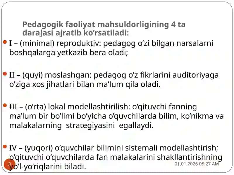 Pedagogik faoliyatning psixologik asoslari 3
