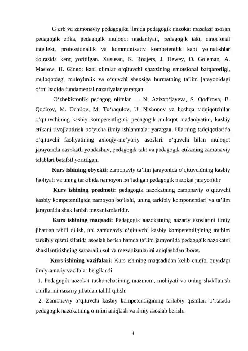 Pedagogik nazokat – zamonaviy o’qituvchi kasbiy kompetentligining tarkibiy qismi sfatida 3