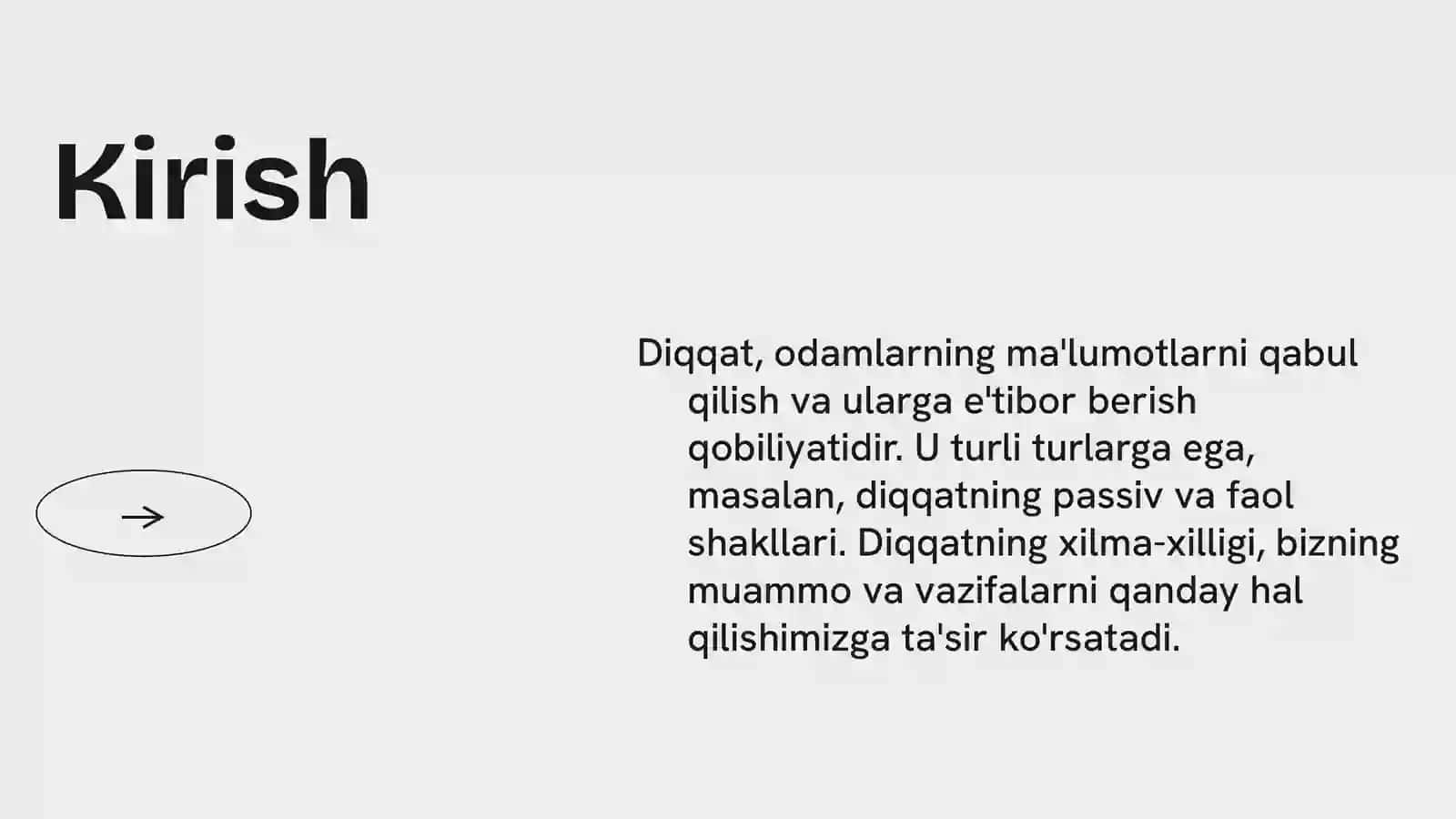 Diqqat turlari va uning xususiyatlari 3