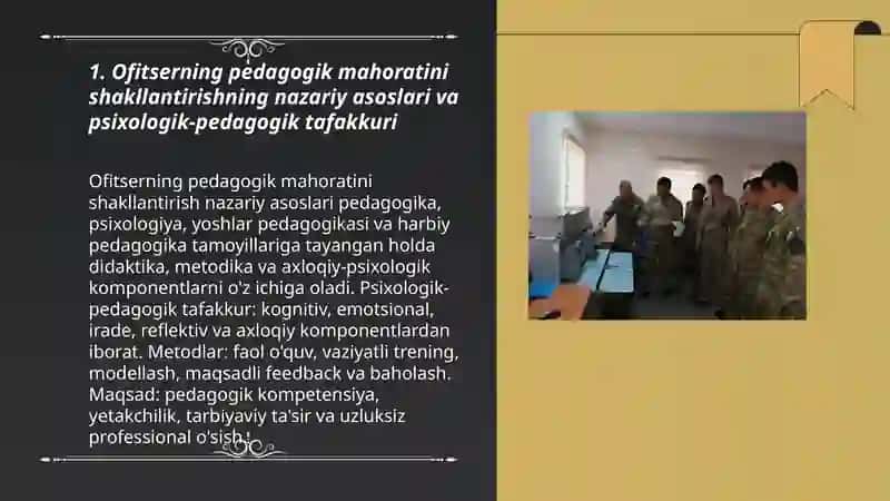 Ofitserning pedagogik mahorati uning psixologik- pedagogik taffakuri 3