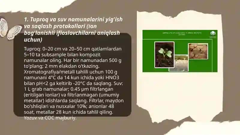 Tuproq va suvning ifloslanishidan ion boglanishli birikmalarni aniqlash 3
