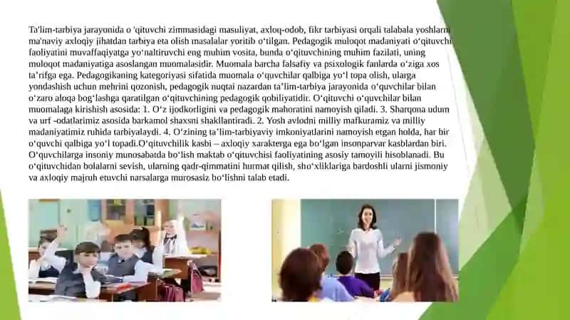 Pedagogik odob.Pedagogning muomala odobi 3