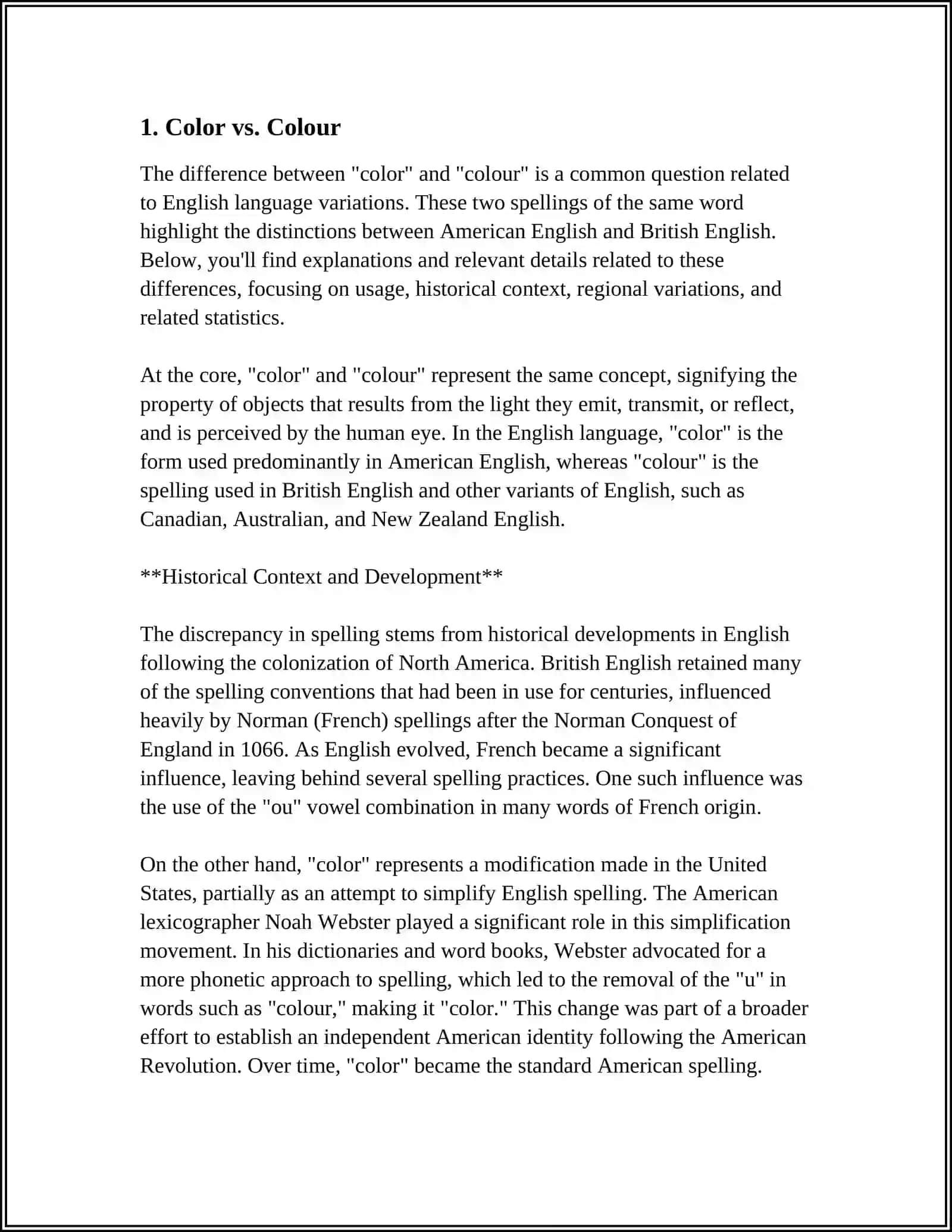 DIFFERENCES IN SPELLING IN VARIANTS OF ENGLISH WORDS 3
