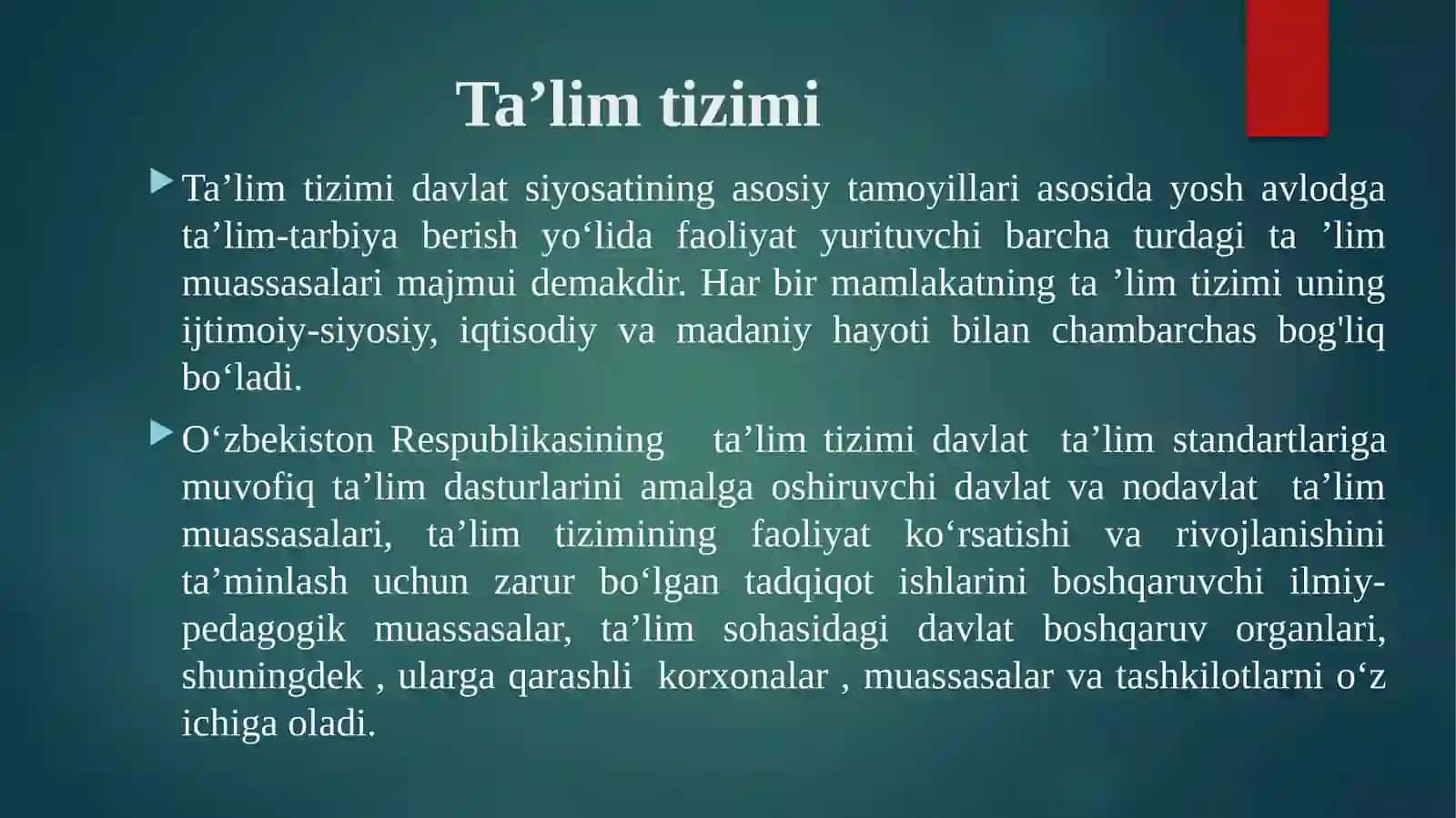 Ta’lim Standartlari 3