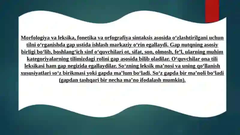 BOSHLANG‘ICH SINFDA GAP USTIDA ISHLASHDA QO'LANADIGAN KO'RGAZMALAR 3