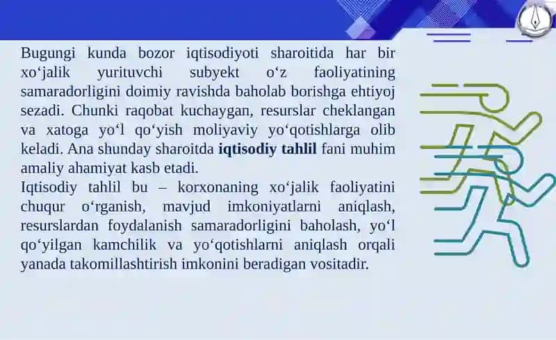 Iqtisodiy tahlil faning metodi va uning oziga xos muhim xususiyatlari 3